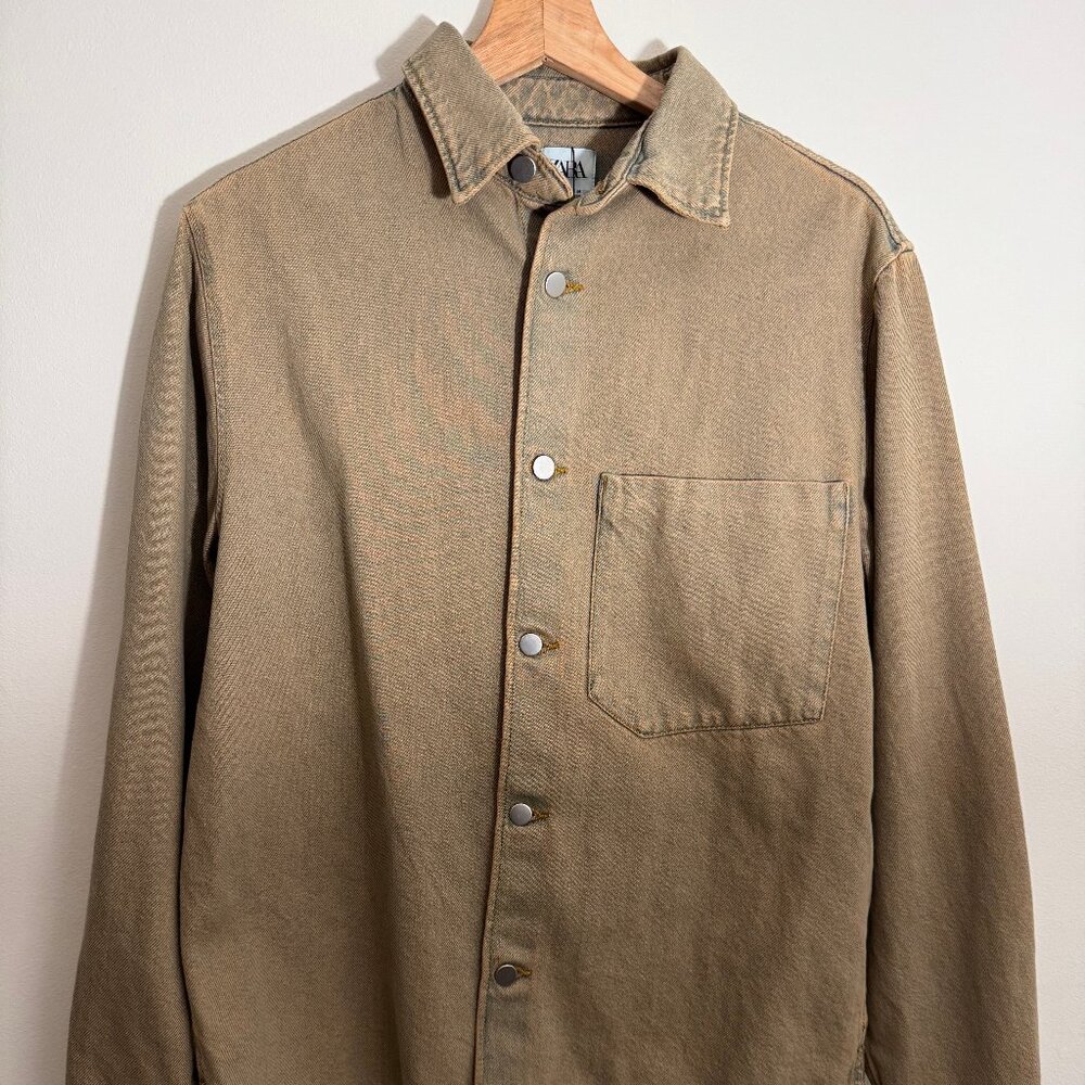 Zara Denim Jacket Overdyed Size Small New with tags